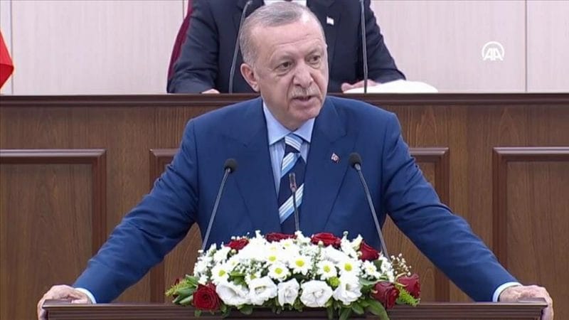 قاعدة عسكرية تركية تحد من تأثير إسرائيل - أردوغان في كلمة له داخل برلمان جمهورية قبرص التركية