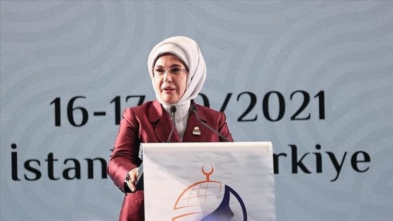 أمينة أردوغان تتضامن مع المرأة الفلسطينية