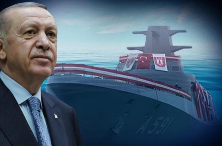  بحضور أردوغان.. سفينة أفق التركية تنضم إلى أسطول القوات البحرية