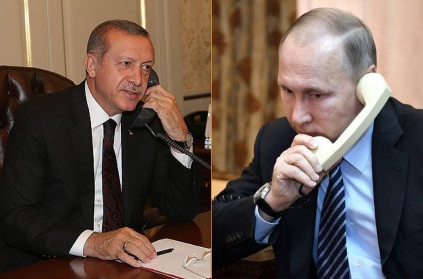  أردوغان وبوتين مكالمة هاتفية على شفير الحرب