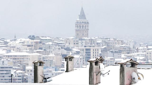  إسطنبول على موعد من الثلوج لثالث مرة هذا العام