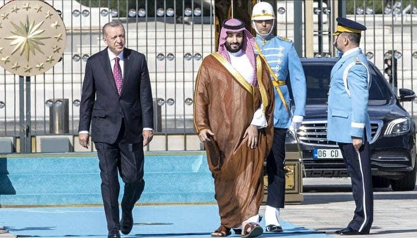  أردوغان يستقبل ولي العهد السعودي بمراسم رسمية